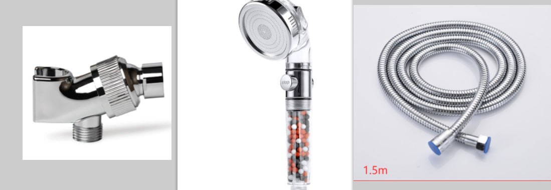 Thalassa – Drie-snelheids Transparante Druk negatieve Ion Handdouche Filter Water Zuiverende Douchemondstuk