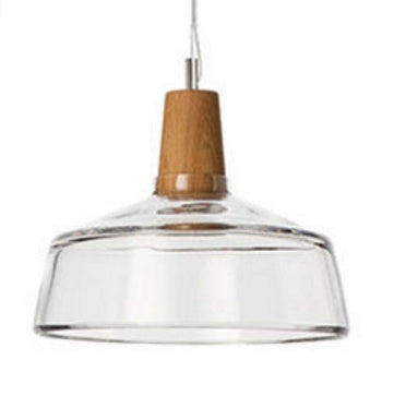 Orion – Moderne Hanglamp van Glas met Houten Vintage Stijl voor Café, Bar en Restaurant