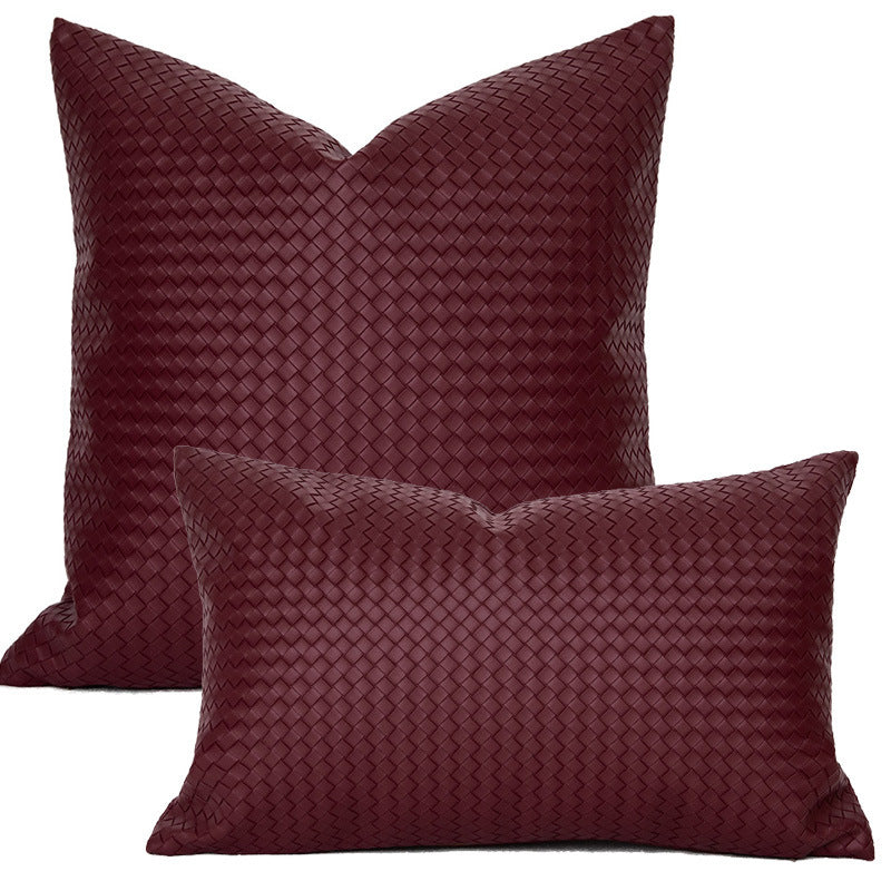 Eleonora – Geweven Textuur PU Leren Kussenhoes