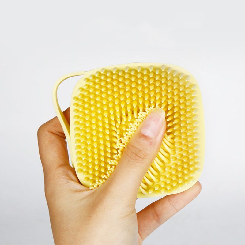 Eleonora – Zachte Siliconen Harenborstel voor Huisdieren met Shampoo Dispenser