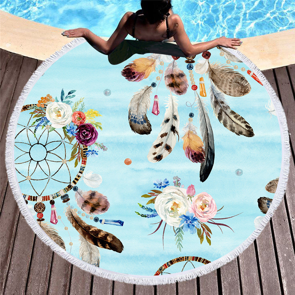 Clarity – Ronde Strandhanddoek van Microvezel