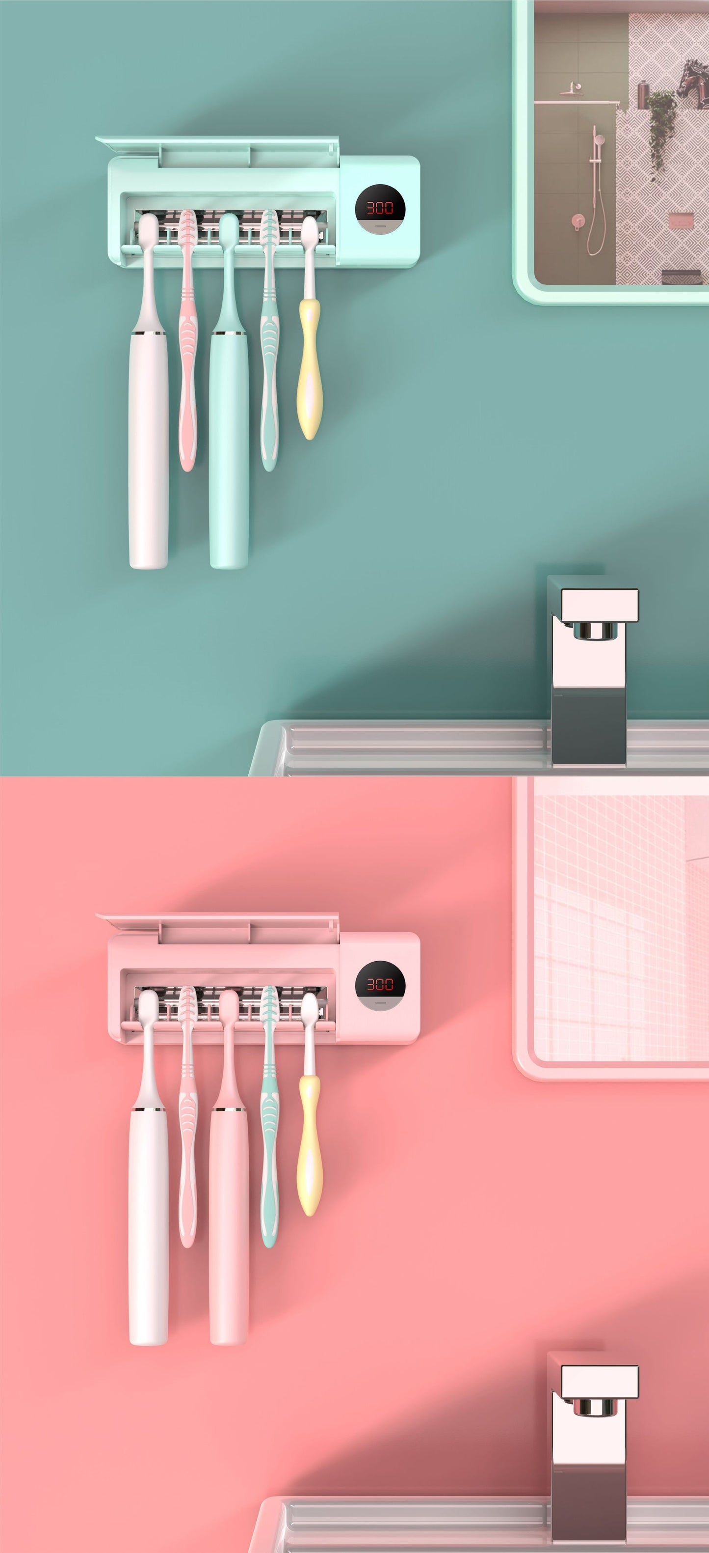 Elysia – Oplaadbare Tandenborstelhouder voor Ultraviolet Sterilisatie