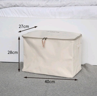 Alaric – Dikke Canvas Opbergdoos voor Kleding met Rits en Deksel