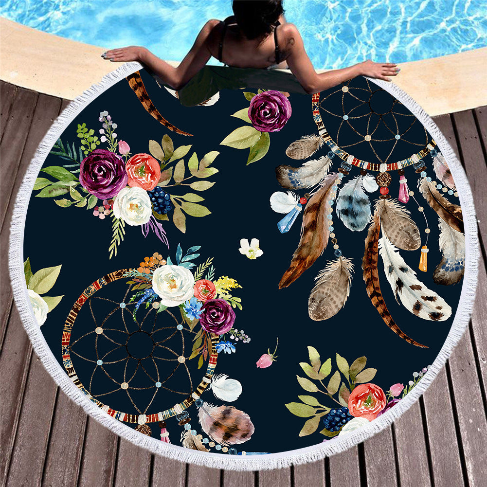 Clarity – Ronde Strandhanddoek van Microvezel