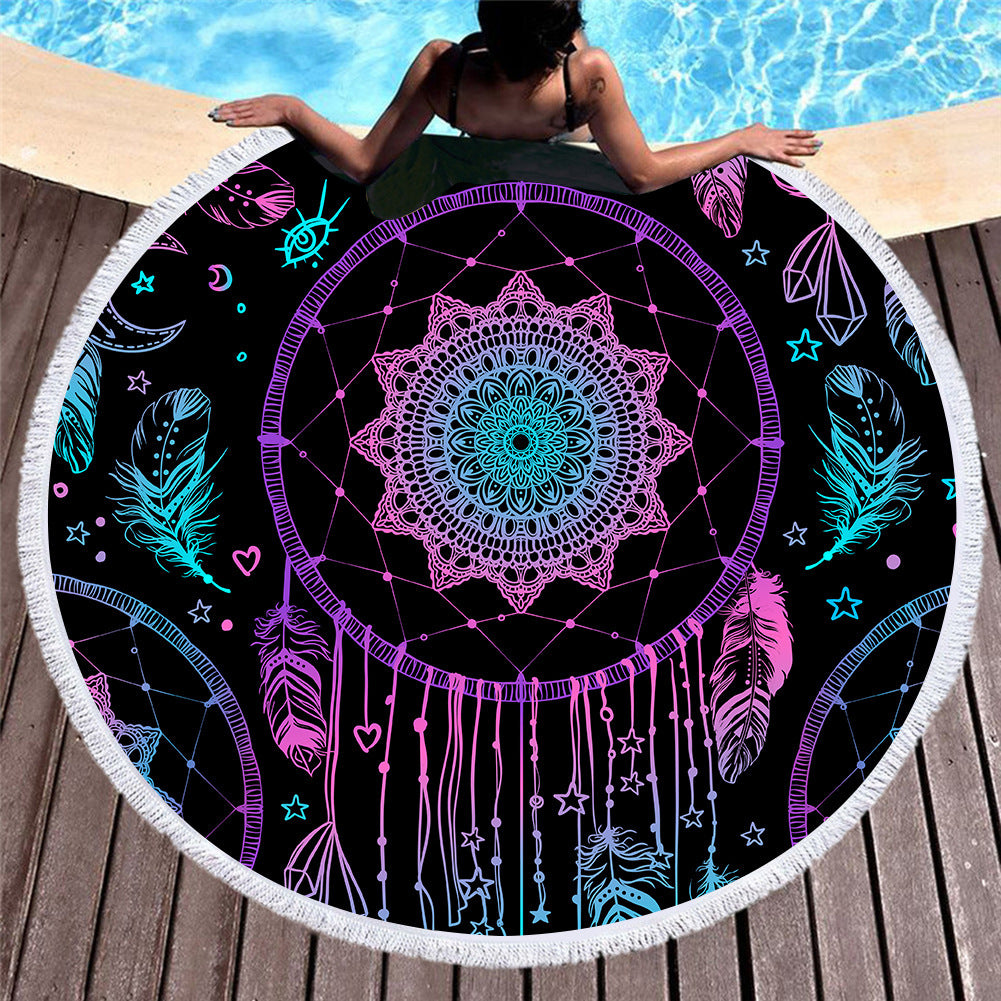 Clarity – Ronde Strandhanddoek van Microvezel