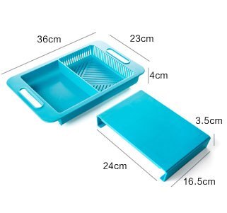 Evadne – Multifunctionele Keuken Snijplanken en Afvoer Mand voor Groenten en Vlees