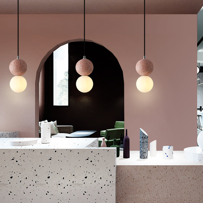 Isla – Modern Cement Terrazzo Kleine Kroonluchter voor Restaurant en Bar