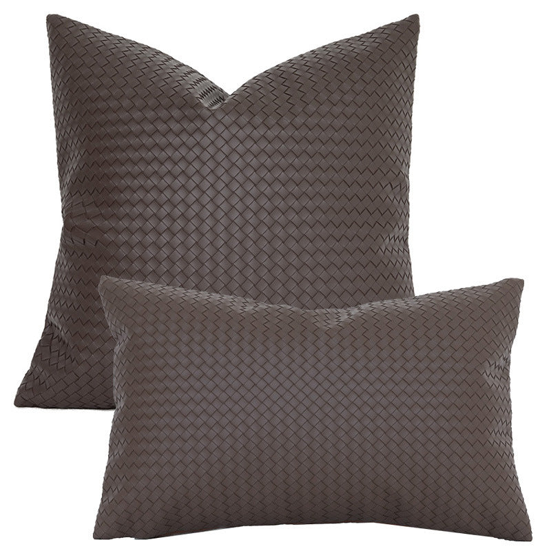 Eleonora – Geweven Textuur PU Leren Kussenhoes