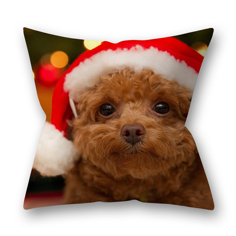 Raphael – Kerst Kussenhoes met Dierenontwerp van Katten en Honden