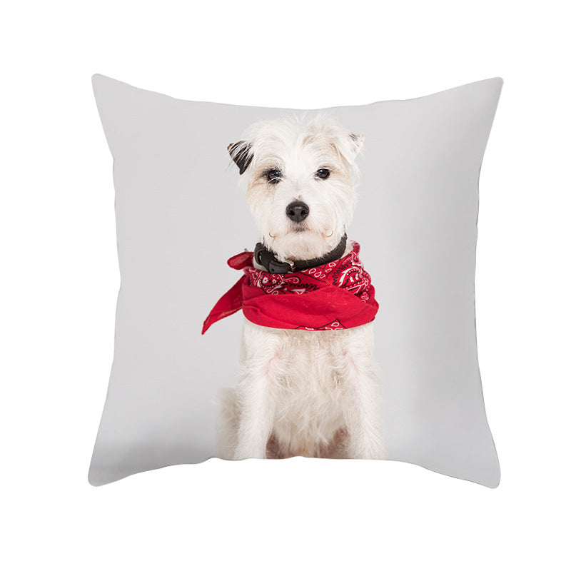 Odette – Kussenhoes van Perzikhuid Stof met Kerstprint