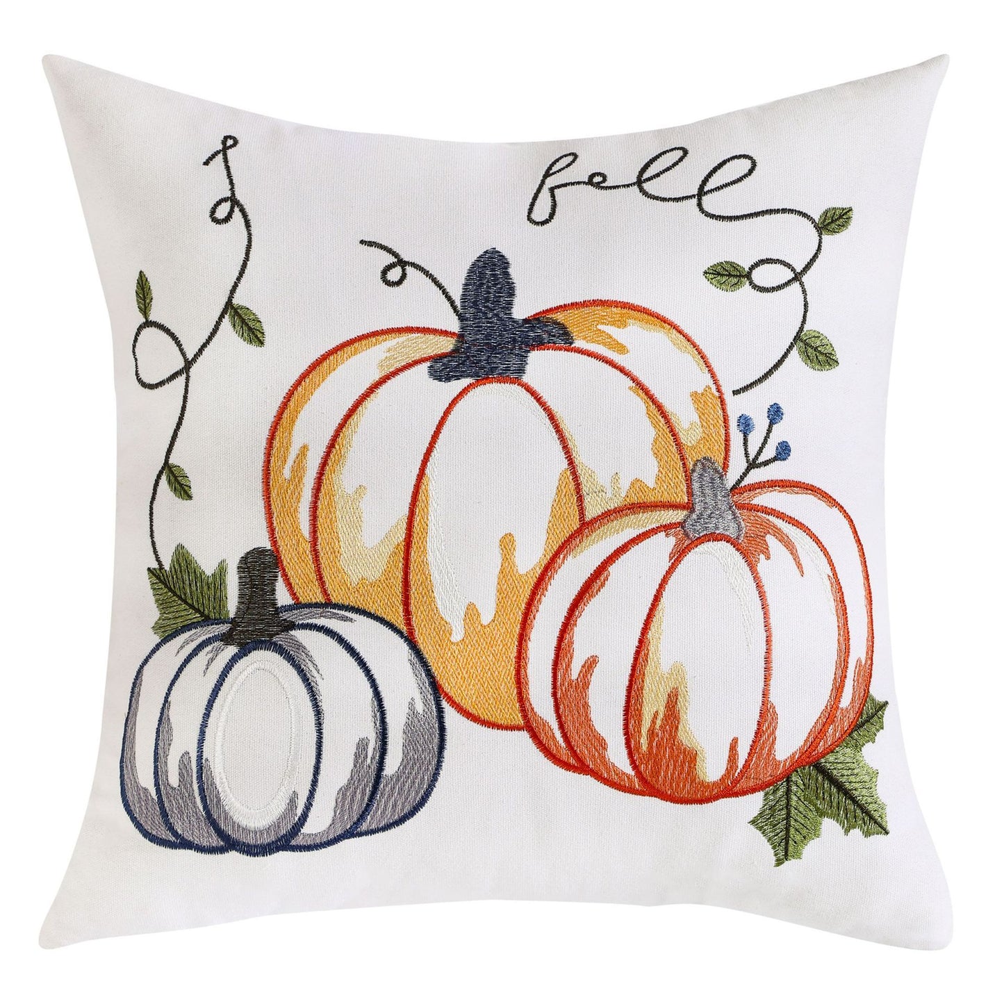 Aurelia – Geëmbroideerde Pompoen Halloween Kussenhoes