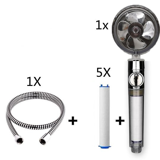 Maximilian – Turbocharged Handdouchekop met Stopknop en Katoenen Filter