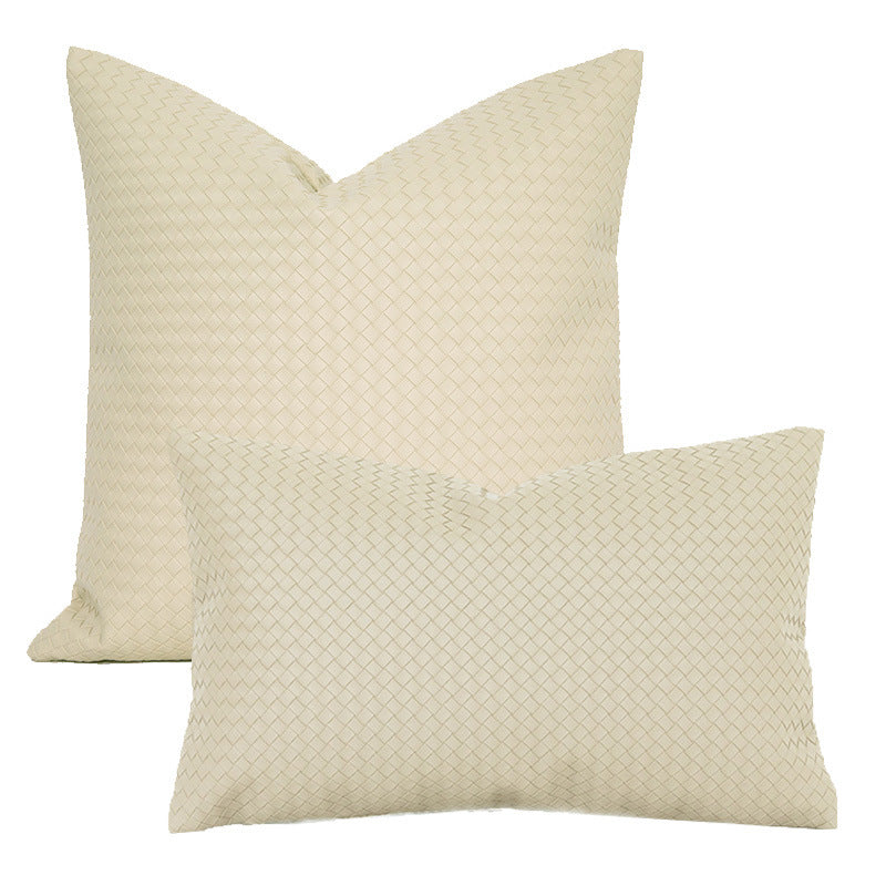 Eleonora – Geweven Textuur PU Leren Kussenhoes