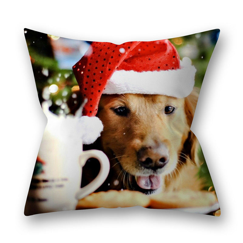 Raphael – Kerst Kussenhoes met Dierenontwerp van Katten en Honden