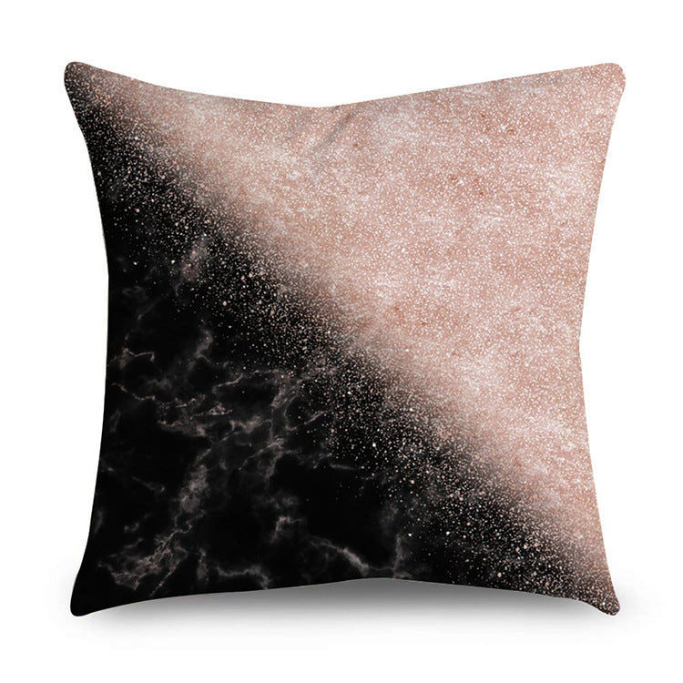 Aurelius – Zwarte Gouden Polyester Kussenhoes