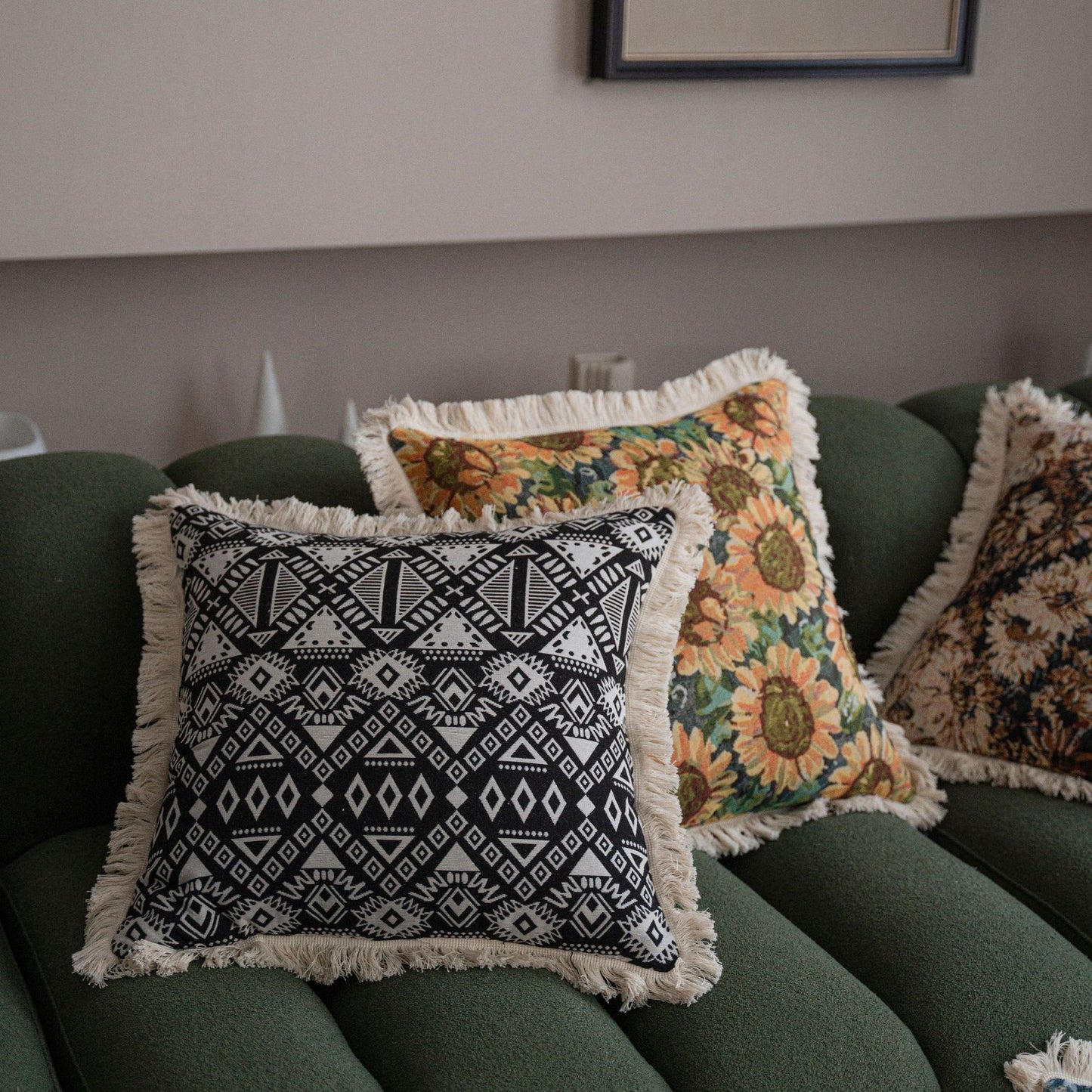 Leontine – Multi-kleur Kussenhoes voor de Woonkamer zonder Kussenkern