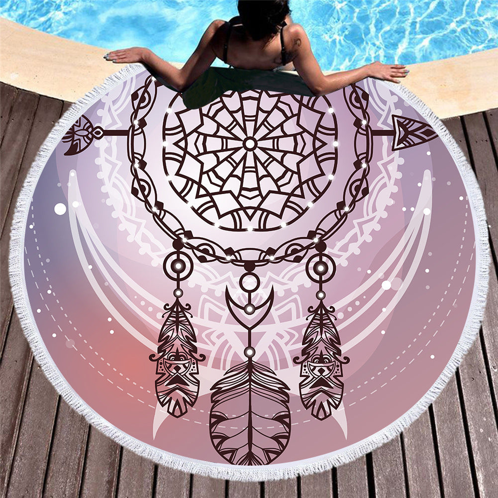 Clarity – Ronde Strandhanddoek van Microvezel