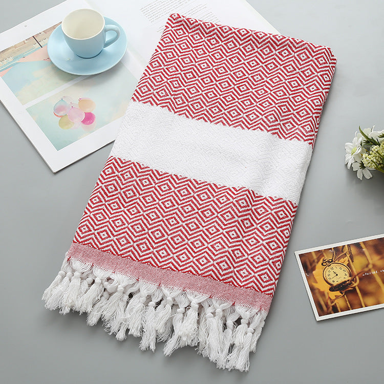 Aurelius – Handgemaakt Tassel Dekentje Turks Strandlaken