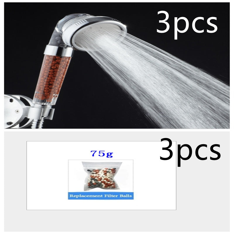 Thalassa – Drie-snelheids Transparante Druk negatieve Ion Handdouche Filter Water Zuiverende Douchemondstuk