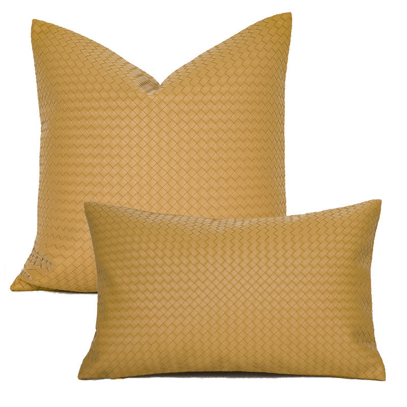 Eleonora – Geweven Textuur PU Leren Kussenhoes