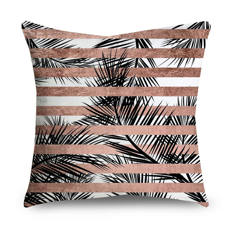 Aurelius – Zwarte Gouden Polyester Kussenhoes