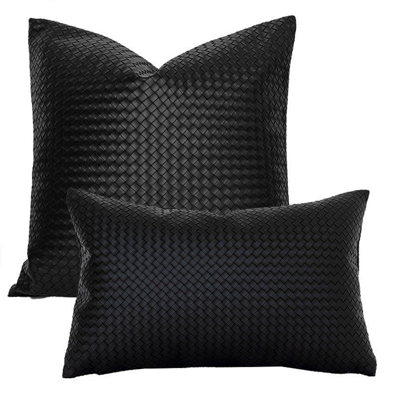 Eleonora – Geweven Textuur PU Leren Kussenhoes