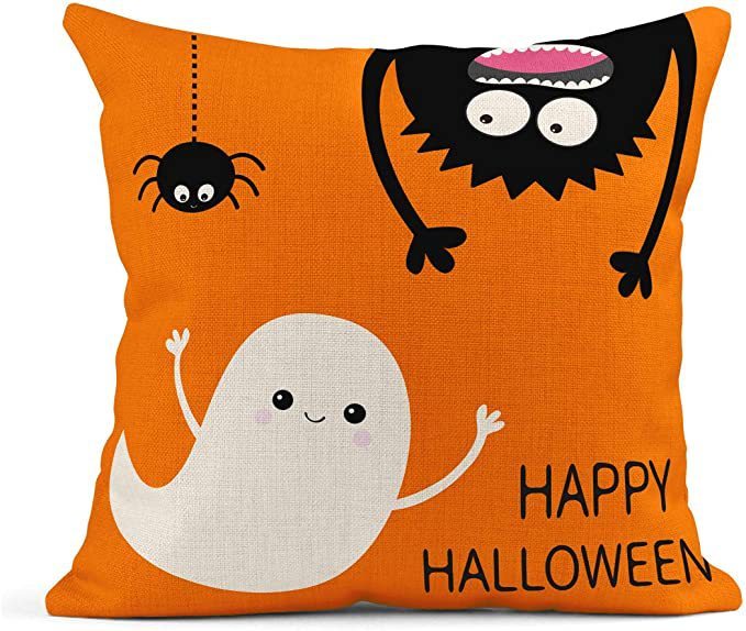 Cypress – Halloween Oranje Geest Linnen Kussenhoes