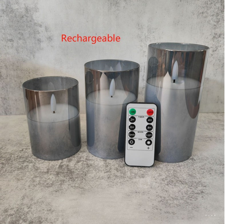 Isolde – Electroplated Glazen LED Elektronische Kaarsenlicht