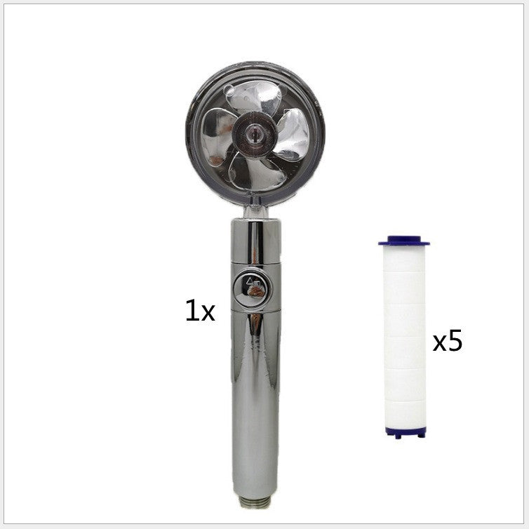 Maximilian – Turbocharged Handdouchekop met Stopknop en Katoenen Filter