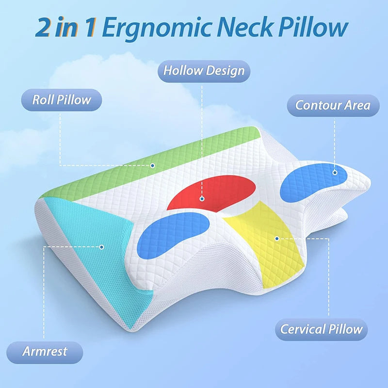 Elowen – Ergonomisch Cervicaal Kussen van Geheugenschuim voor Nekpijn