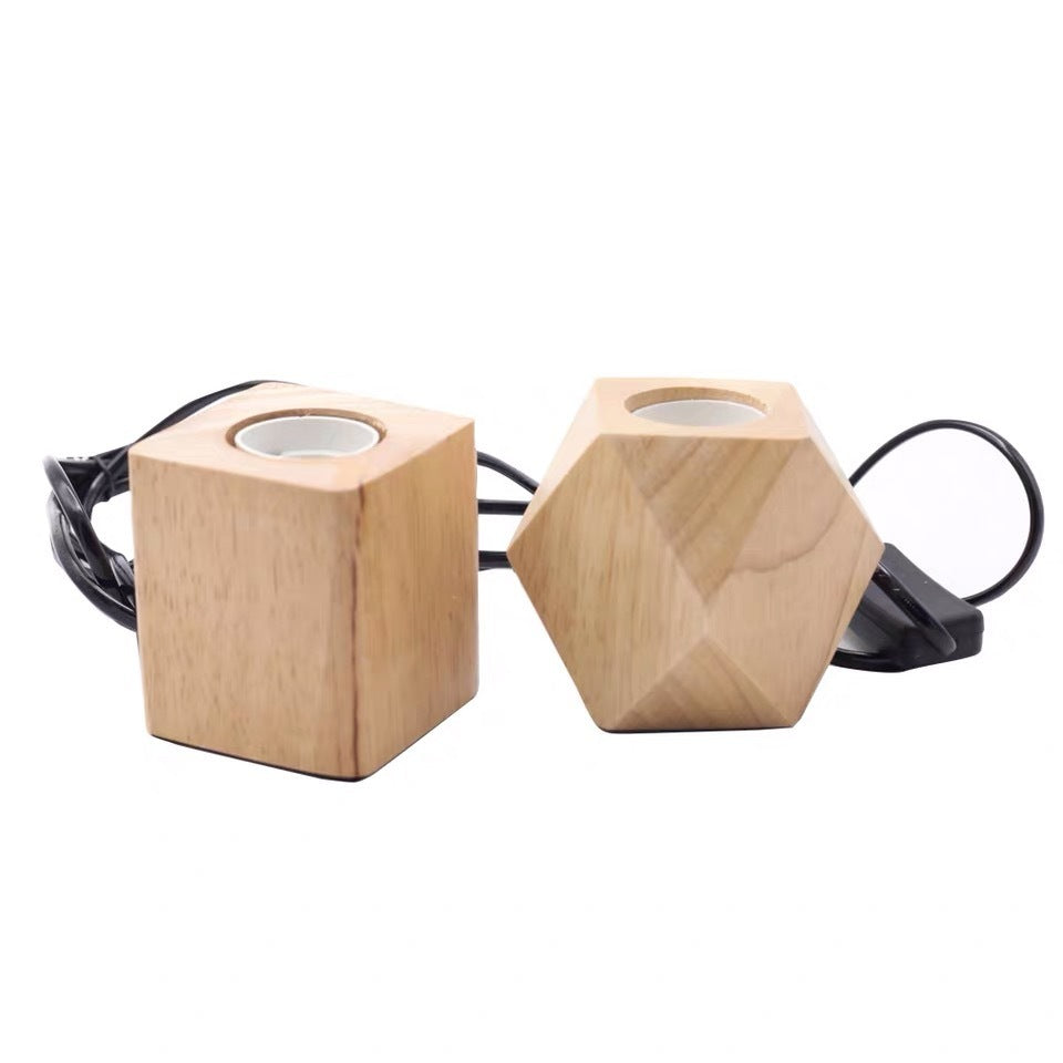 Raphael – Houten Tafellamp Houder met Hangende Draad