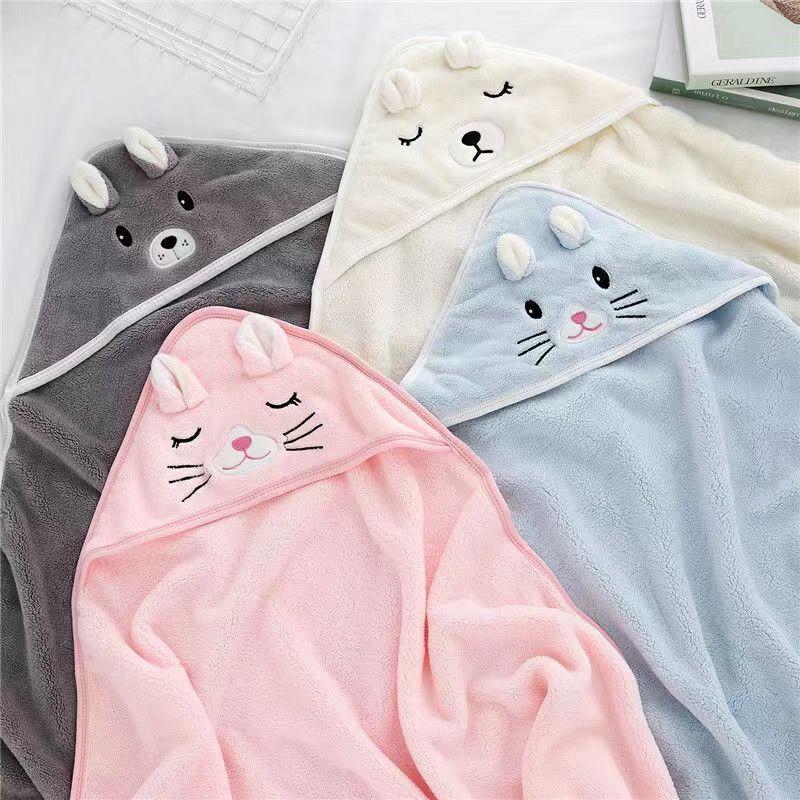 Ophelia – Drie-dimensionale Cartoon Badhanddoek Hoodie Cloak voor Kinderen