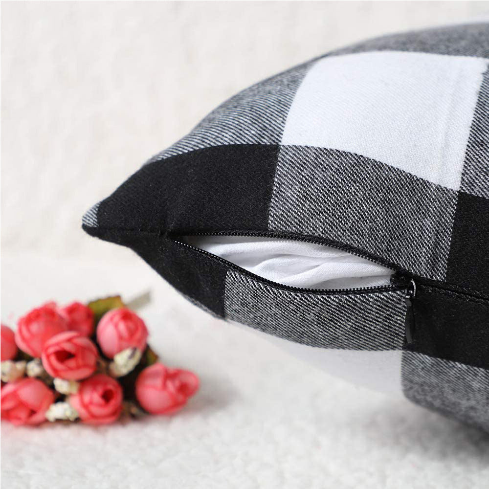 Maximilian – Geweven Polyester Katoenen Plaid Kussenhoes met Kussenkern