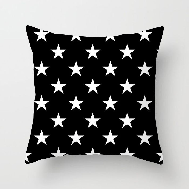 Haven – Geometrisch Abstract Geel Zwart Kussenhoes voor Sofa