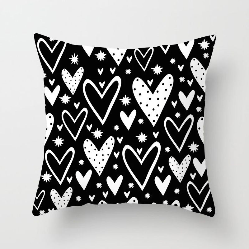 Haven – Geometrisch Abstract Geel Zwart Kussenhoes voor Sofa