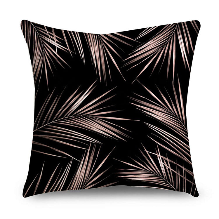 Aurelius – Zwarte Gouden Polyester Kussenhoes