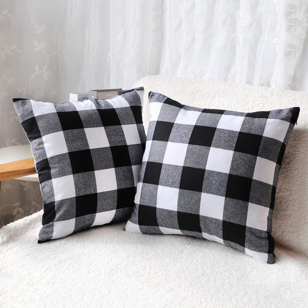 Maximilian – Geweven Polyester Katoenen Plaid Kussenhoes met Kussenkern