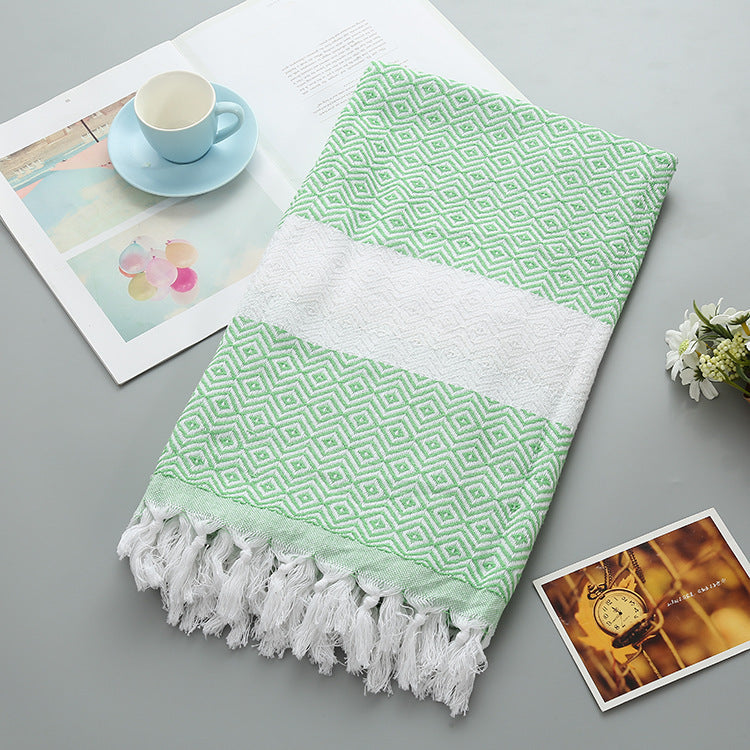 Aurelius – Handgemaakt Tassel Dekentje Turks Strandlaken