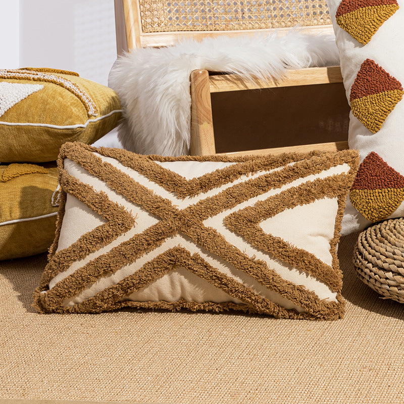 Eleonora – Geometrisch Tufted Lussensloop Kussen voor de Woonkamer en Bed