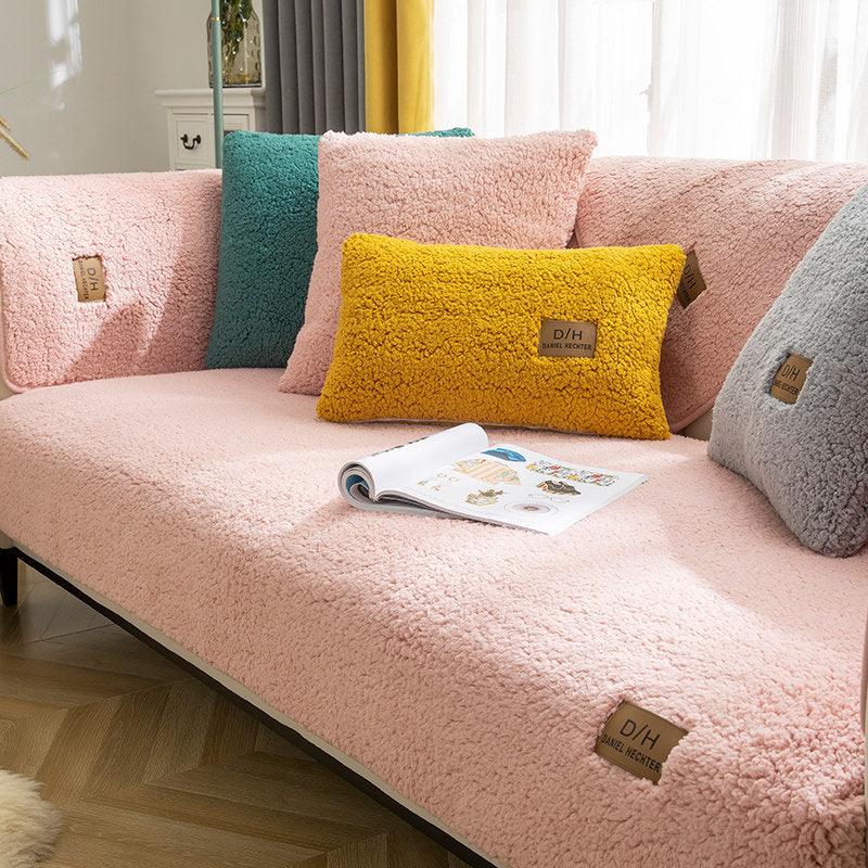 Isla – Luxe Pluche Sofa Hoes Voor Woonkamer, Antislip en Zacht
