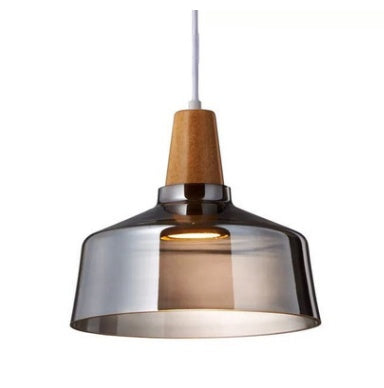 Orion – Moderne Hanglamp van Glas met Houten Vintage Stijl voor Café, Bar en Restaurant