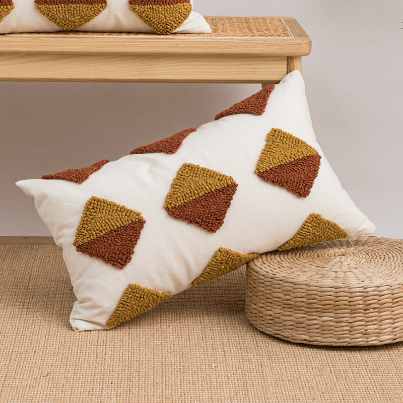 Eleonora – Geometrisch Tufted Lussensloop Kussen voor de Woonkamer en Bed