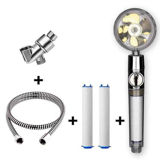 Maximilian – Turbocharged Handdouchekop met Stopknop en Katoenen Filter