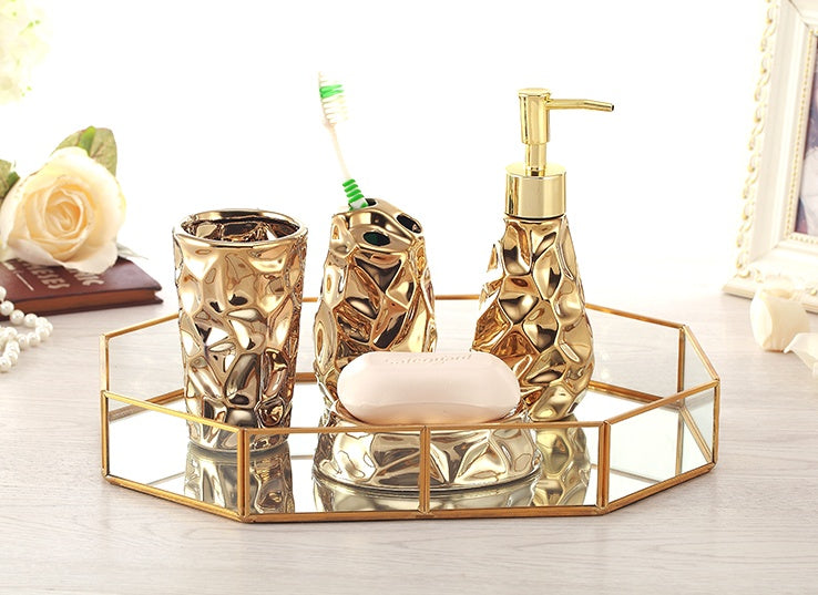 Marisol – Gouden Keramische Badkamer Toilet Set