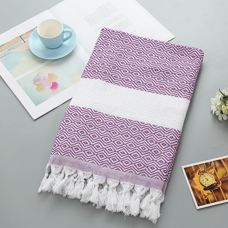 Aurelius – Handgemaakt Tassel Dekentje Turks Strandlaken