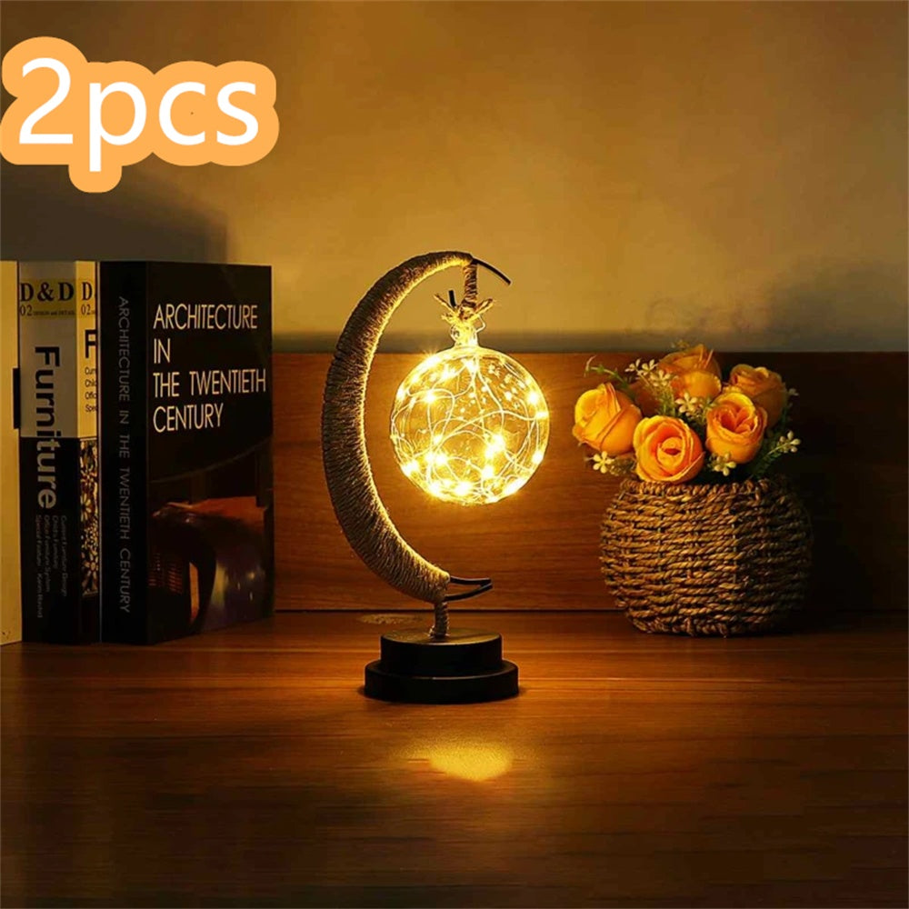 Aurelius – Decoratieve LED Maansculptuur van Koperdraad
