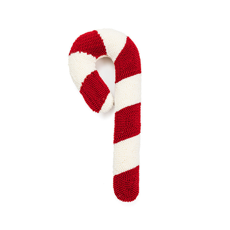 Persephone – Decoratieve Rode Kerst Snoeppop Kussen