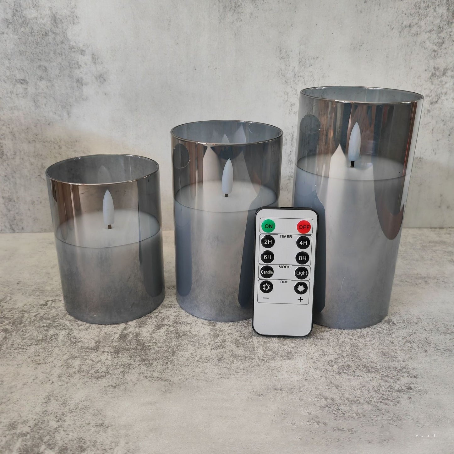 Isolde – Electroplated Glazen LED Elektronische Kaarsenlicht