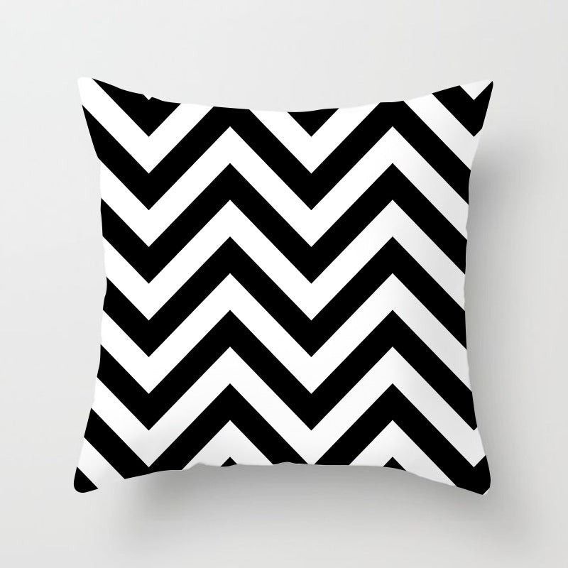 Haven – Geometrisch Abstract Geel Zwart Kussenhoes voor Sofa