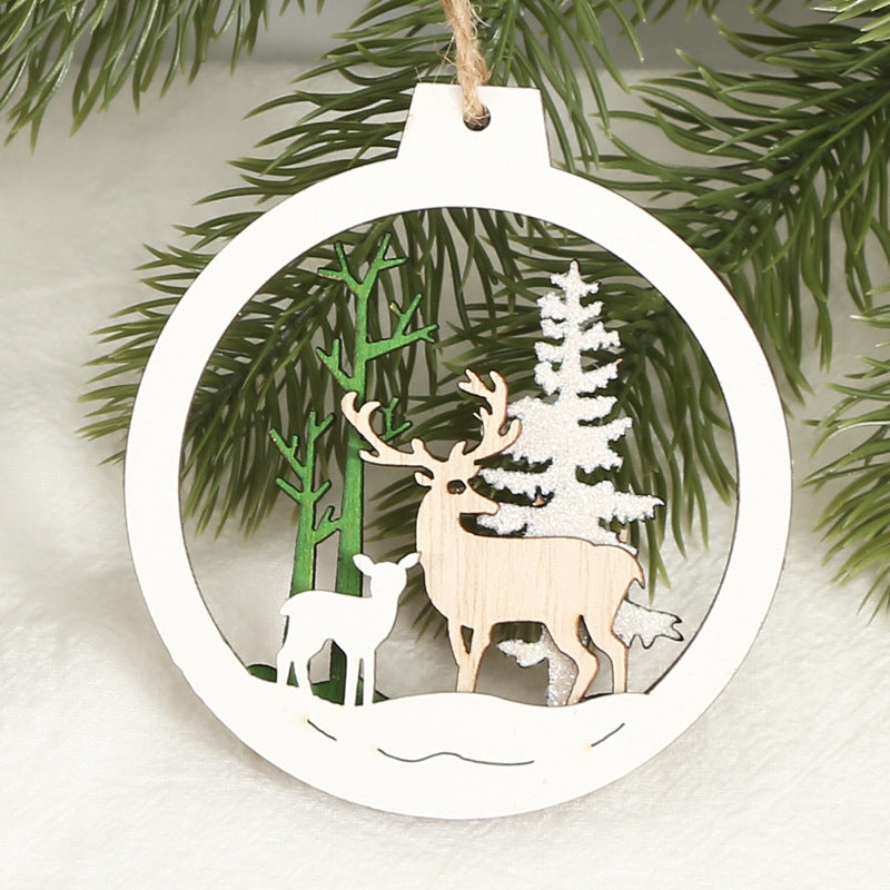 Aurelius – Creatieve Kerstdecoratieve Houten Hangdecoratie